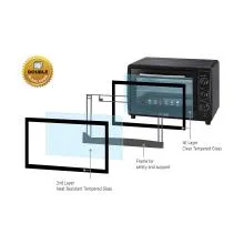 BLACK+DECKER 45L Double Glass Multifunction Toaster (TRO45RDG-B5)