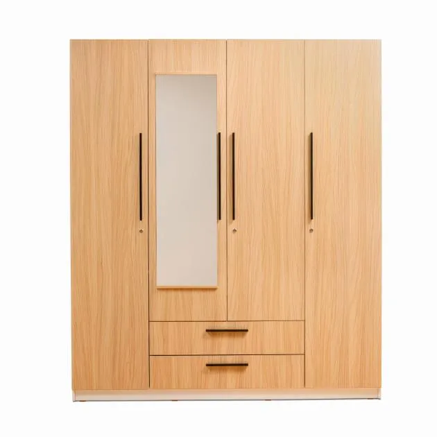 Crest Wardrobe - Sahara Walnut & White (LF-CRES-4WD-SWW-S)