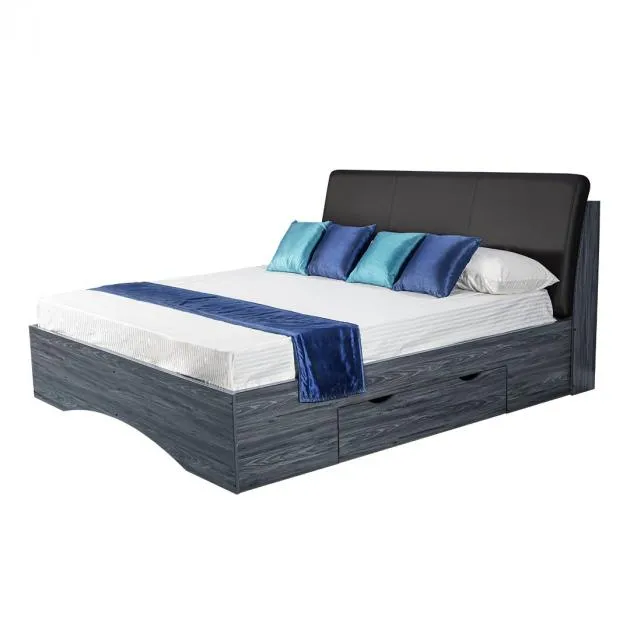 Oregon Double Bed Queen Size - LF-ORGN-BDQ-CLM-S (Cathedral Elm)