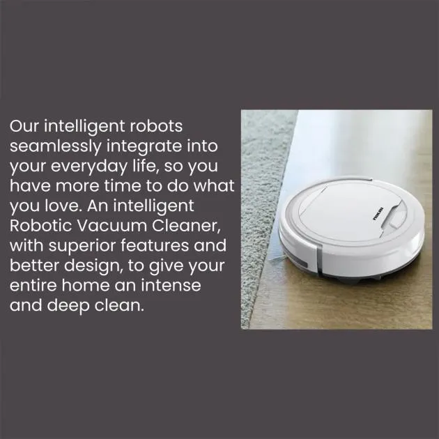 NIKAI Robotic Vacuum Cleaner NVCR101A - Automatic Cleaning, 1500 mAh Battery