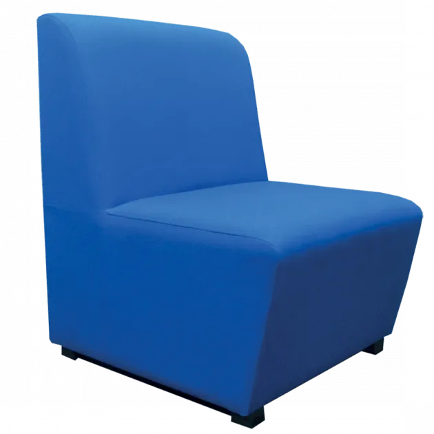 Box Type Single Lobby Chair LBC01 - Blue