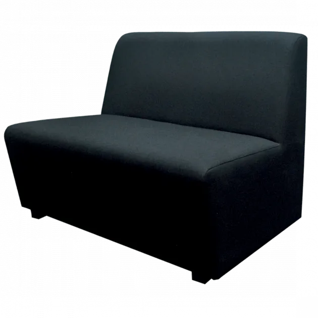 Box Type Double Lobby Chair LBC02 - Black