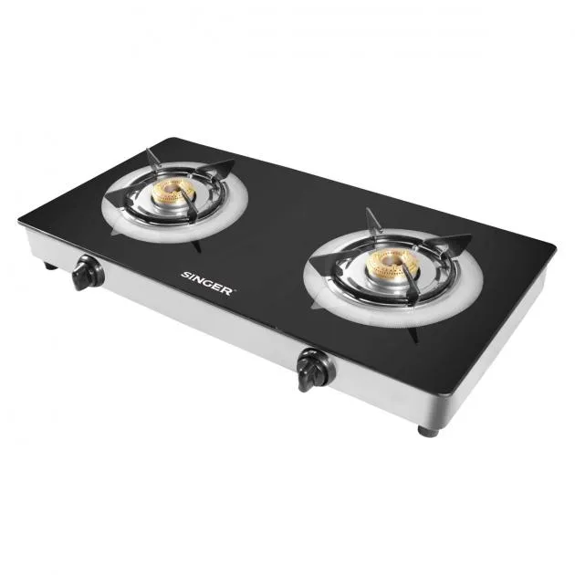 Singer Glass Top 2 Burner Gas Cooker STT-KGT200