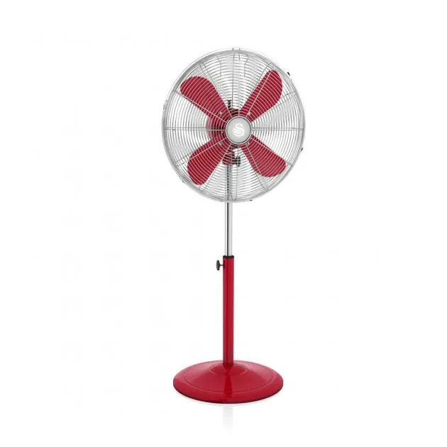 Swan Retro 16 Inch Stand Fan (Red)