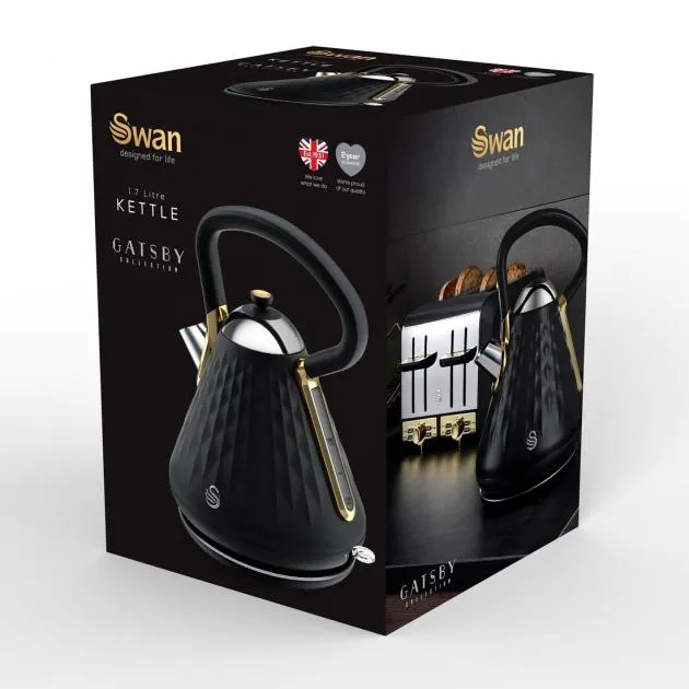 Swan Gatsby Pyramid Kettle (Black)