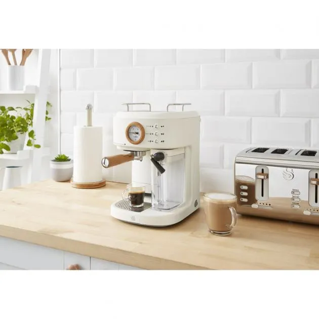 Swan Nordic Pump Espresso Coffee Machine SK22150WHTN - 1100W, (White)