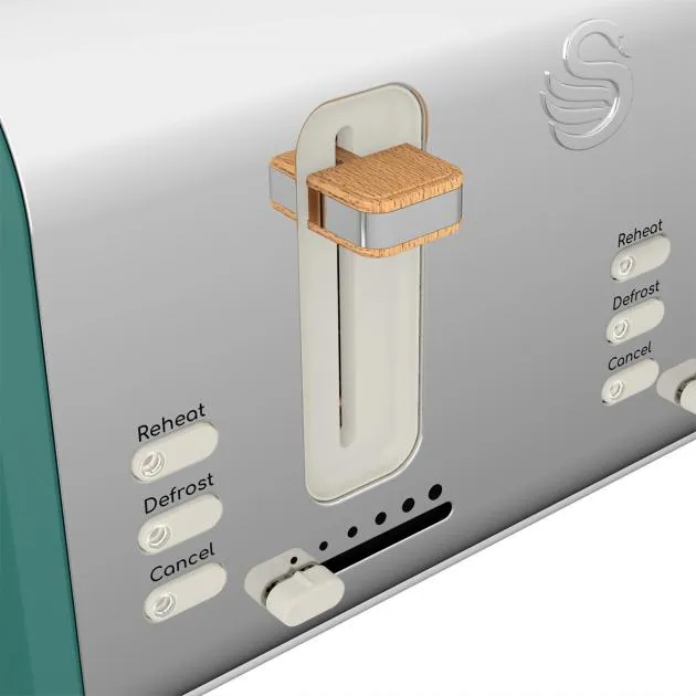 Swan 4 Slice Nordic Style Toaster 1500W (Green)