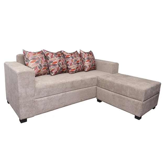 Rio L Sofa With Ottoman - RIO-03 (Ash Gray)