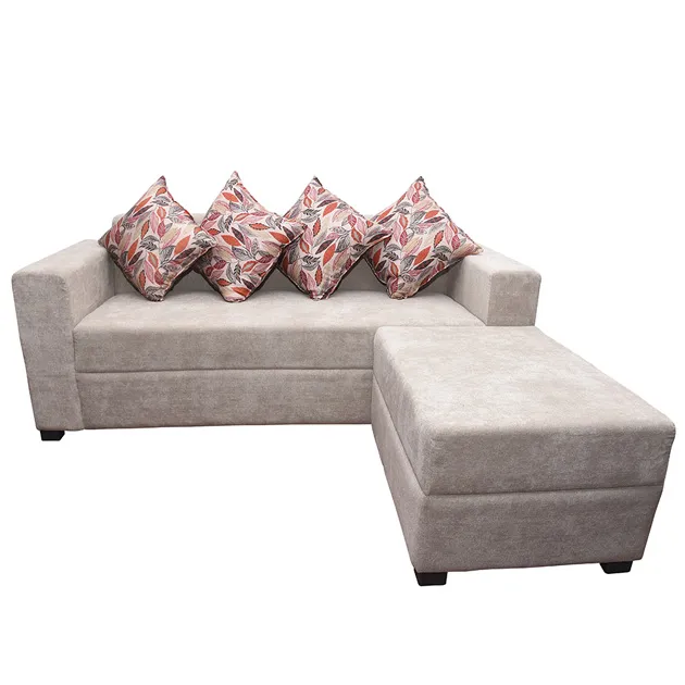 Rio L Sofa With Ottoman - RIO-03 (Ash Gray)