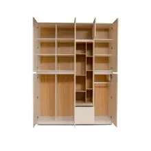 Emely Wardrobe - Sahara Walnut & White (LF-EMEL-8WD-SWW-S)