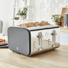 Swan 4 Slice Nordic Style Toaster 1500W (Grey)