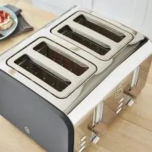 Swan 4 Slice Nordic Style Toaster 1500W (Grey)