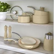 Swan Retro 5 Piece Cookware Set (Cream)