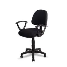 Fabric Typist Chair T009-BL-S - Black
