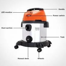BLACK+DECKER Wet & Dry Vacuum Cleaner WDBD20-B5 - 1600W