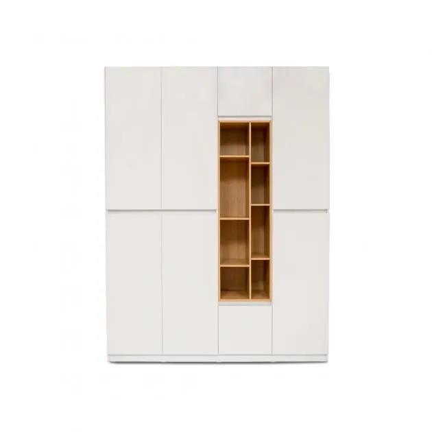 Emely Wardrobe - Sahara Walnut & White (LF-EMEL-8WD-SWW-S)