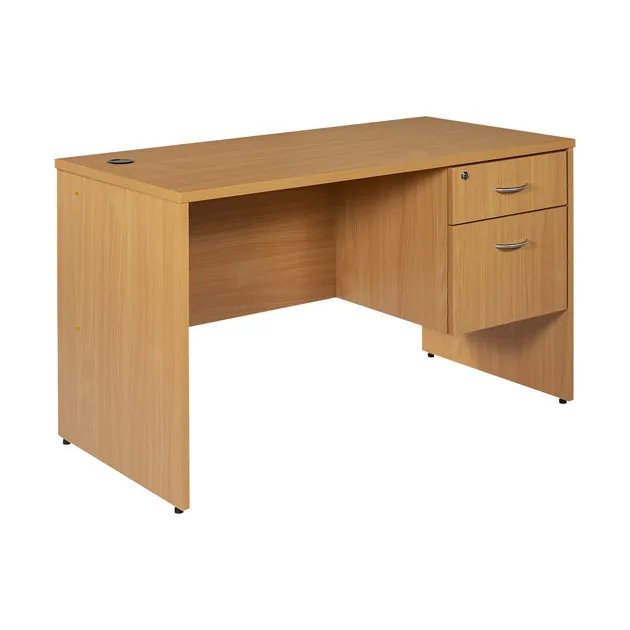 LEO Office Table 120x60x75 With Drawer & Cupboard (Beech)