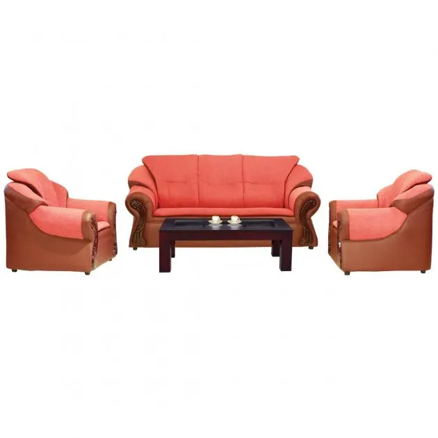 Raid Sofa - Maroon PVC And Fabric