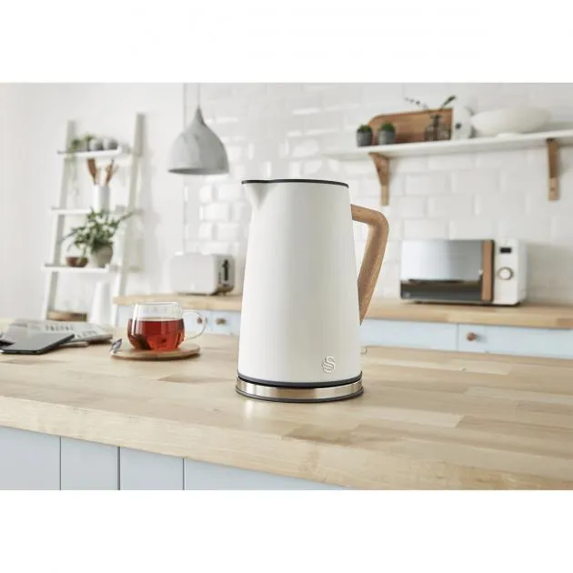 Swan 1.7L Nordic Style Cordless Kettle 3000W (White)