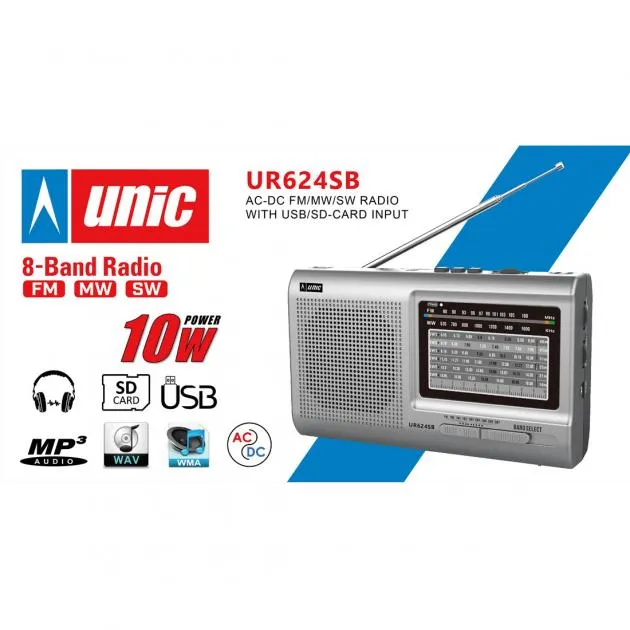 UNIC Portable Radio - 8 Band