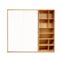 Amish Wardrobe - Sahara Walnut & White (LF-AMI-2WD-SWW-S)