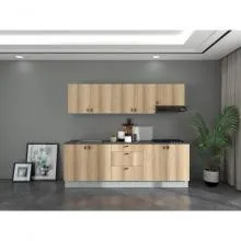 Signature Easy Kitchen Pantry With Appliances PU-SK8-SHB - Block Kitchen (Foxy Ash)