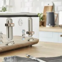Swan 4 Slice Nordic Style Toaster 1500W (Grey)