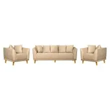 Triton Sofa Three Seater And 2 x Single Seaters (Beige) (WF-TRITON-06-S)